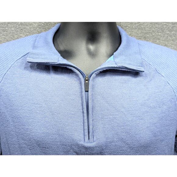 KJUS Men's Sweater - Blue, Freelite Kulm, Half Zip, Pullover, Size Small - Picture 3 of 4